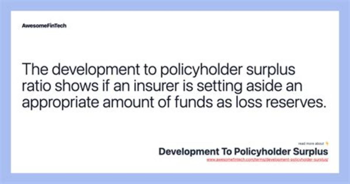 Development to Policyholder Surplus (Iris)