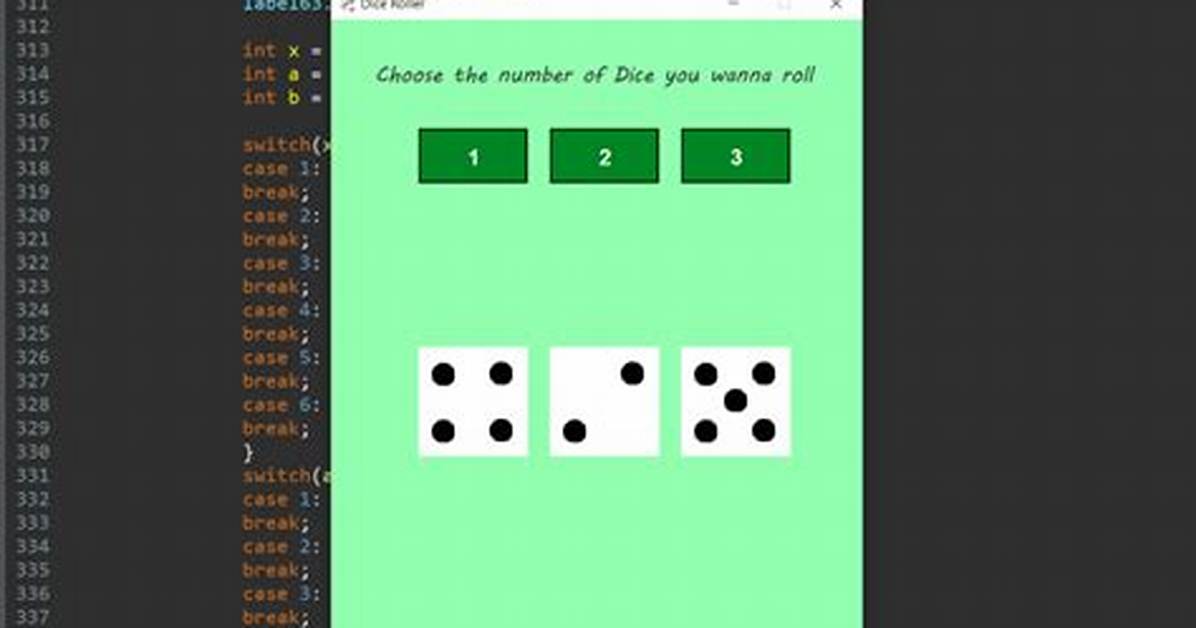 Dice Rolling Java Program