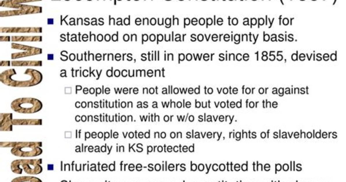 Did the Lecompton Constitution Passed?