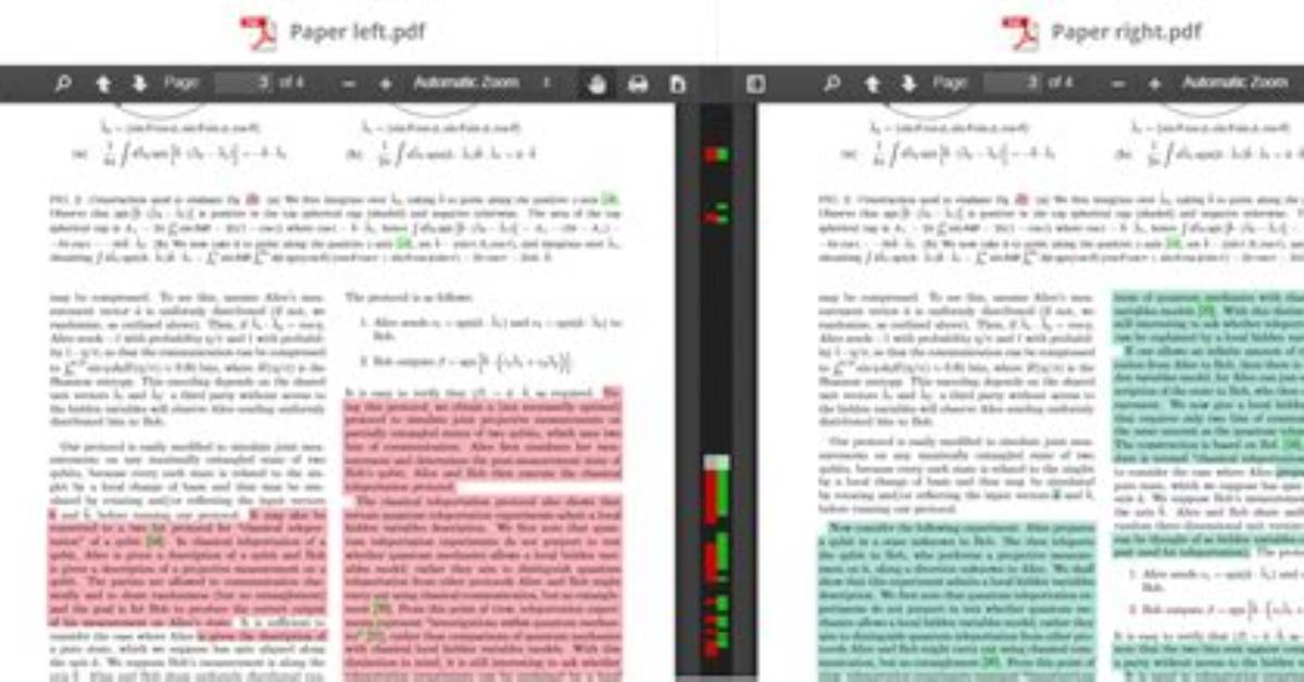 Diff of Two Pdf Files?