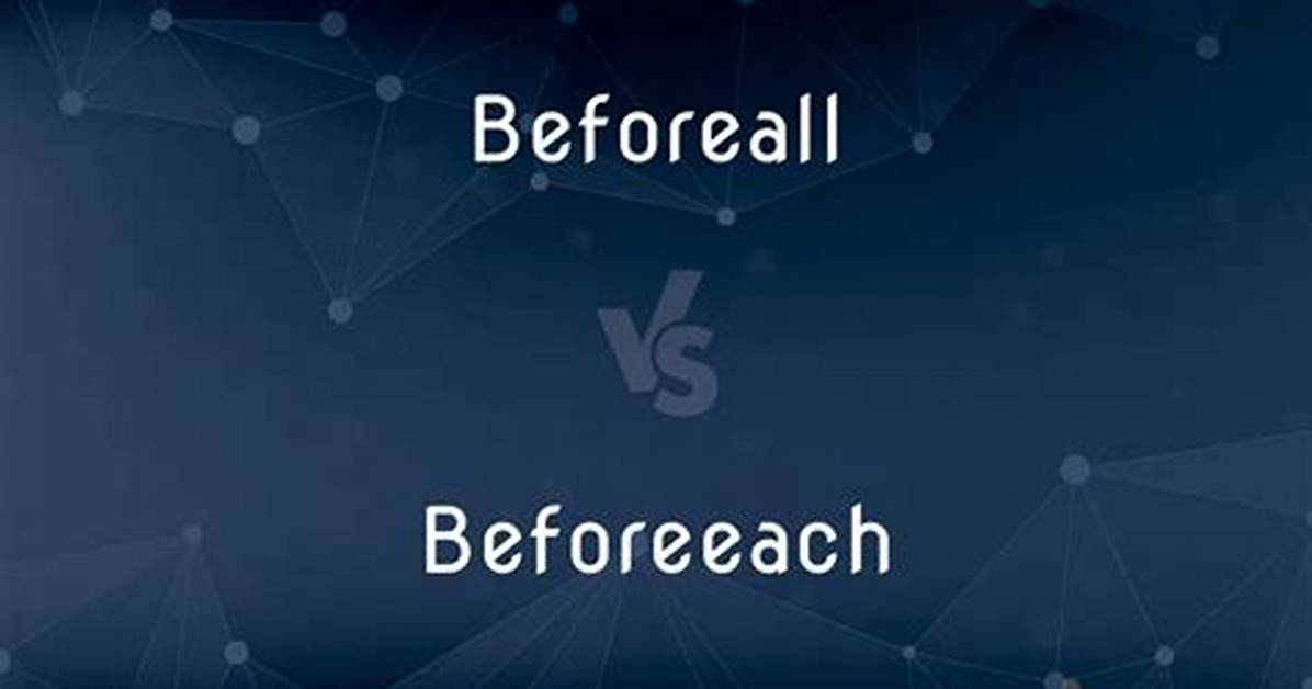 Difference Between @Before, @Beforeclass, @Beforeeach and @Beforeall