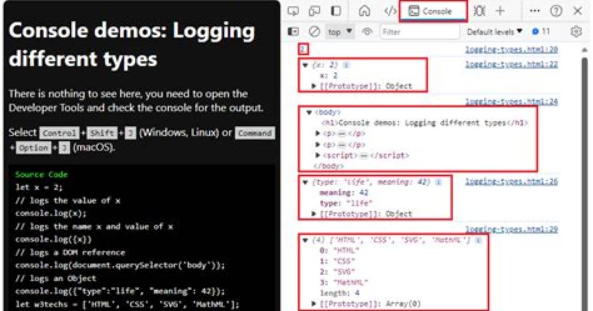 Difference Between Console. Log() and Console. Debug()?