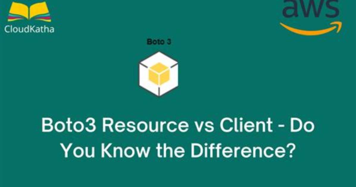 Difference in Boto3 Between Resource, Client, and Session?