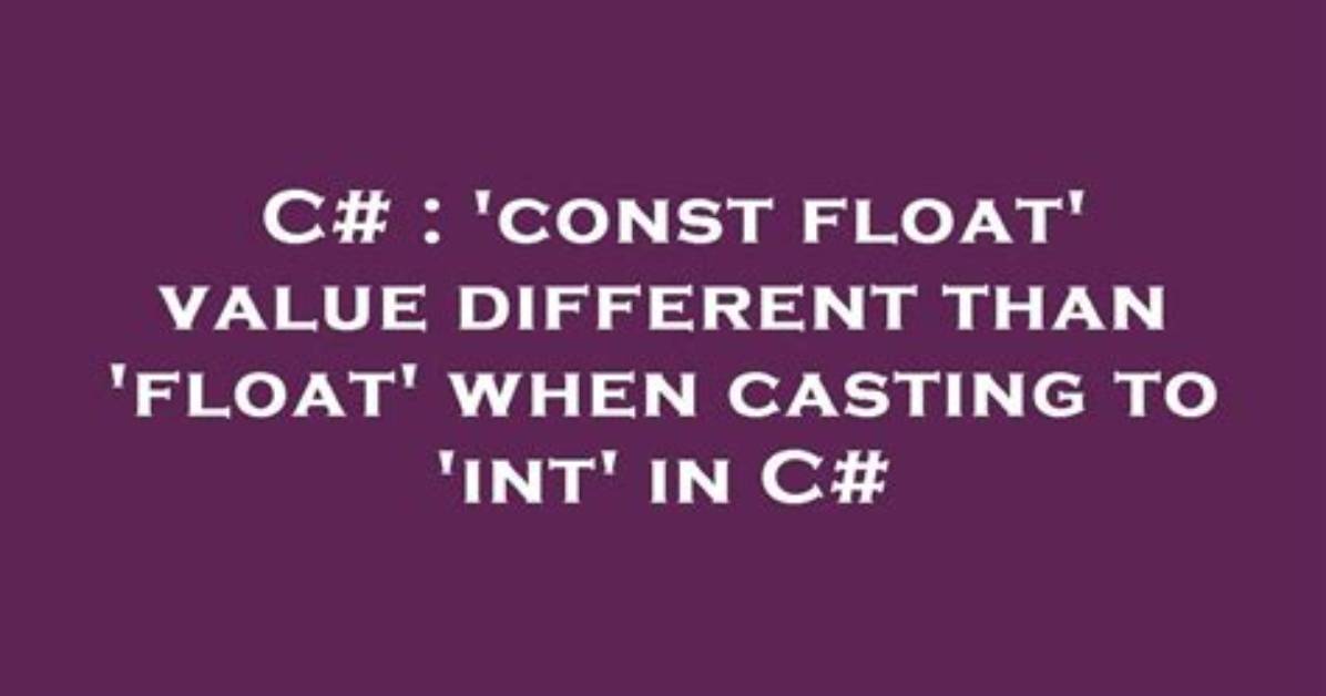 Difference in Casting Float to Int, 32-Bit C