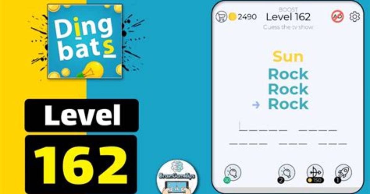 Dingbats Level 162 [Sun Rock Rock Rock] Answer