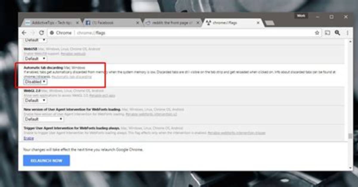 Disable Auto-Refresh Tabs in Chrome Desktop