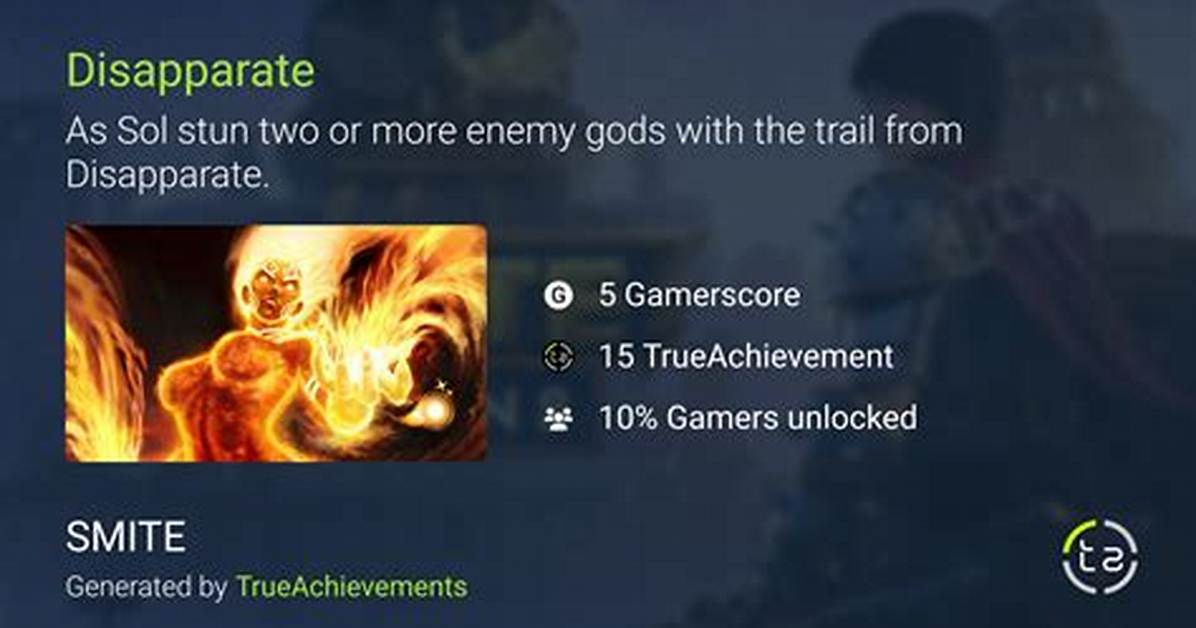 Disapparate Achievement in Smite