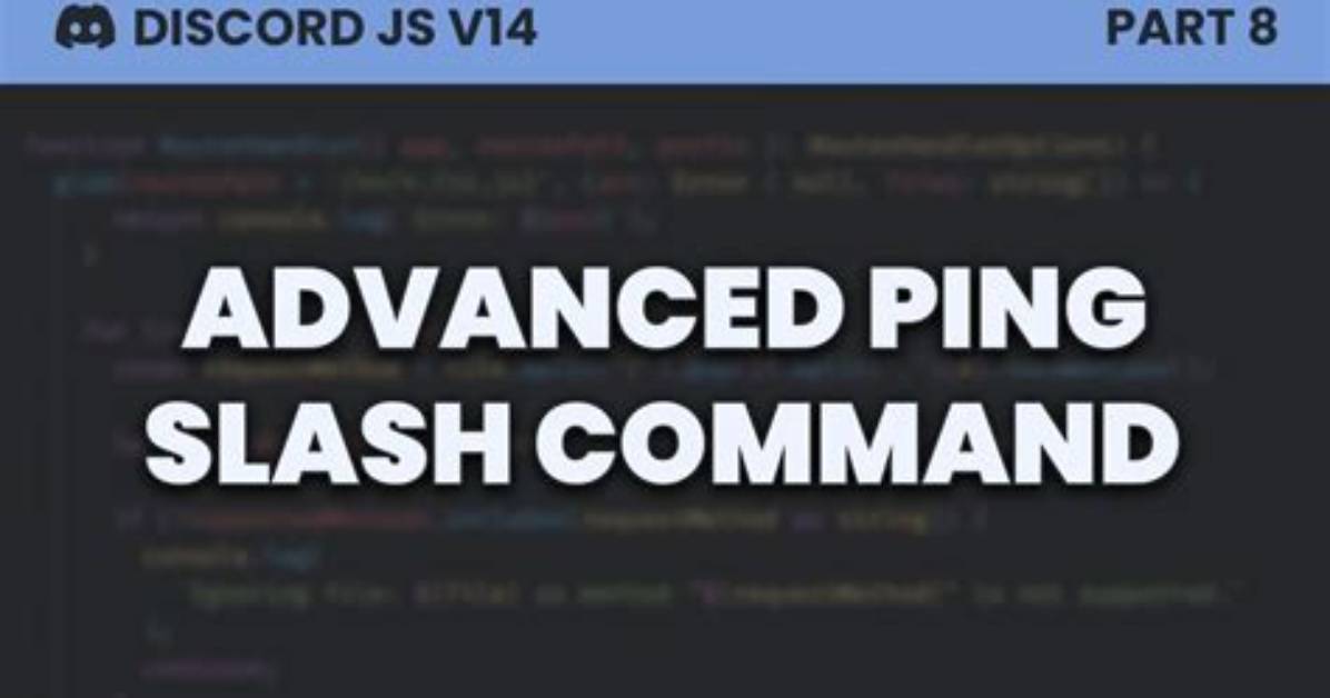 Discord. Js Ping Command