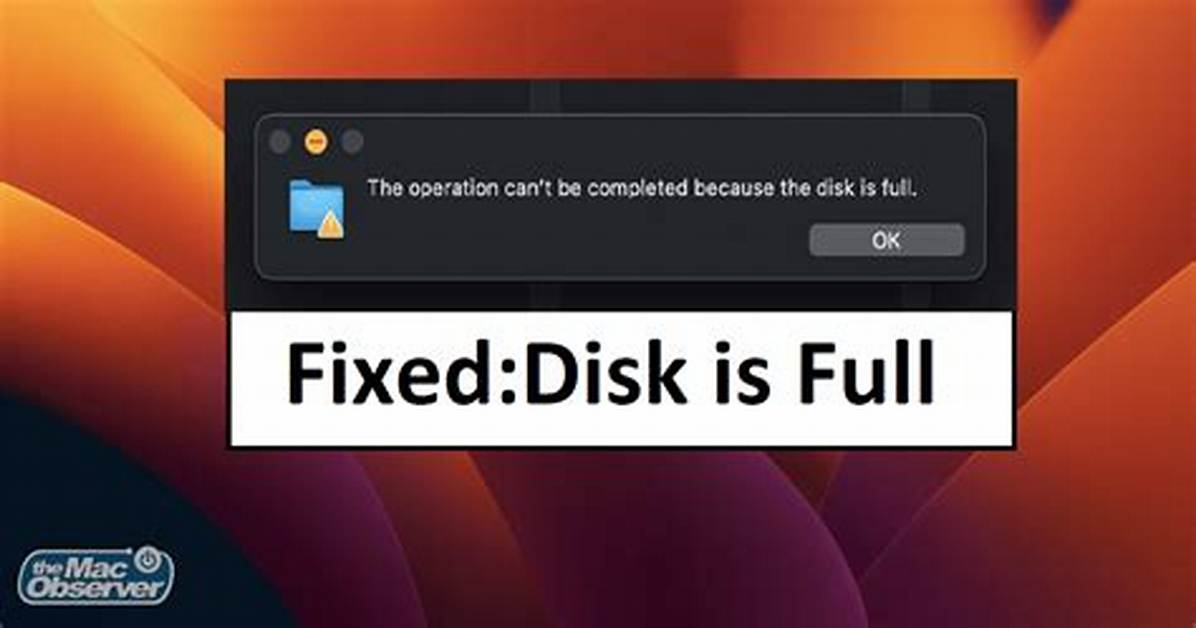 Disk Is Full but Cannot Find Large Files