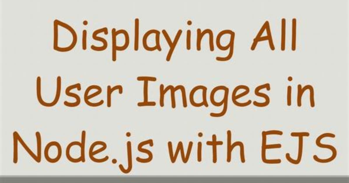 Displaying an Image with Ejs in Node. Js/Express
