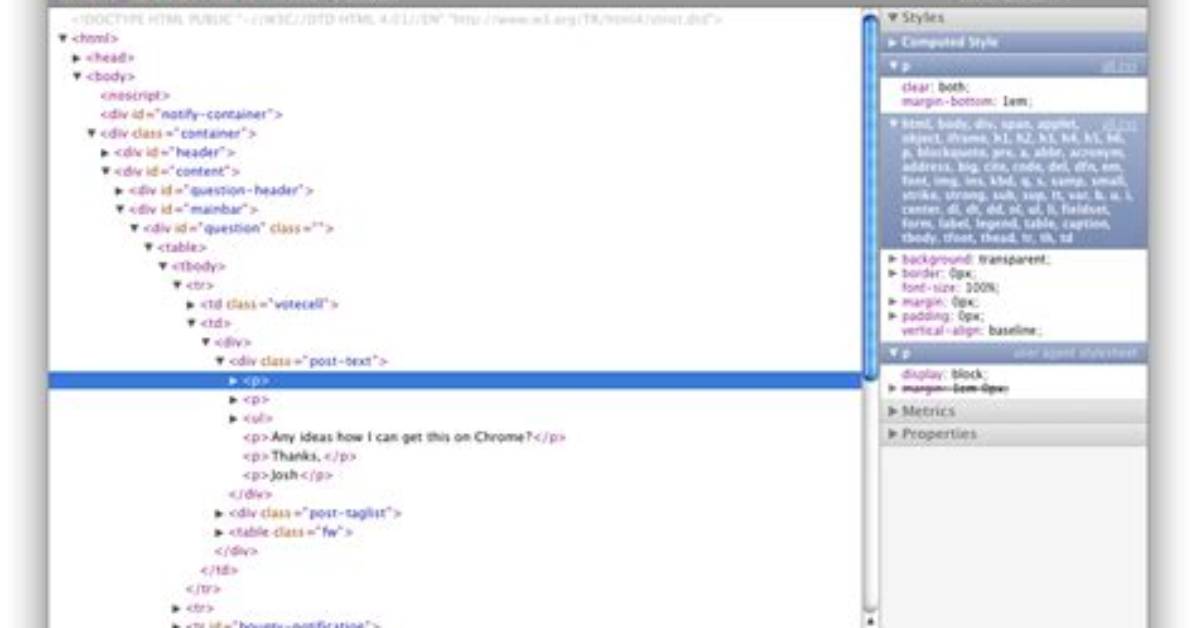Displaying Xml in the Chrome Browser