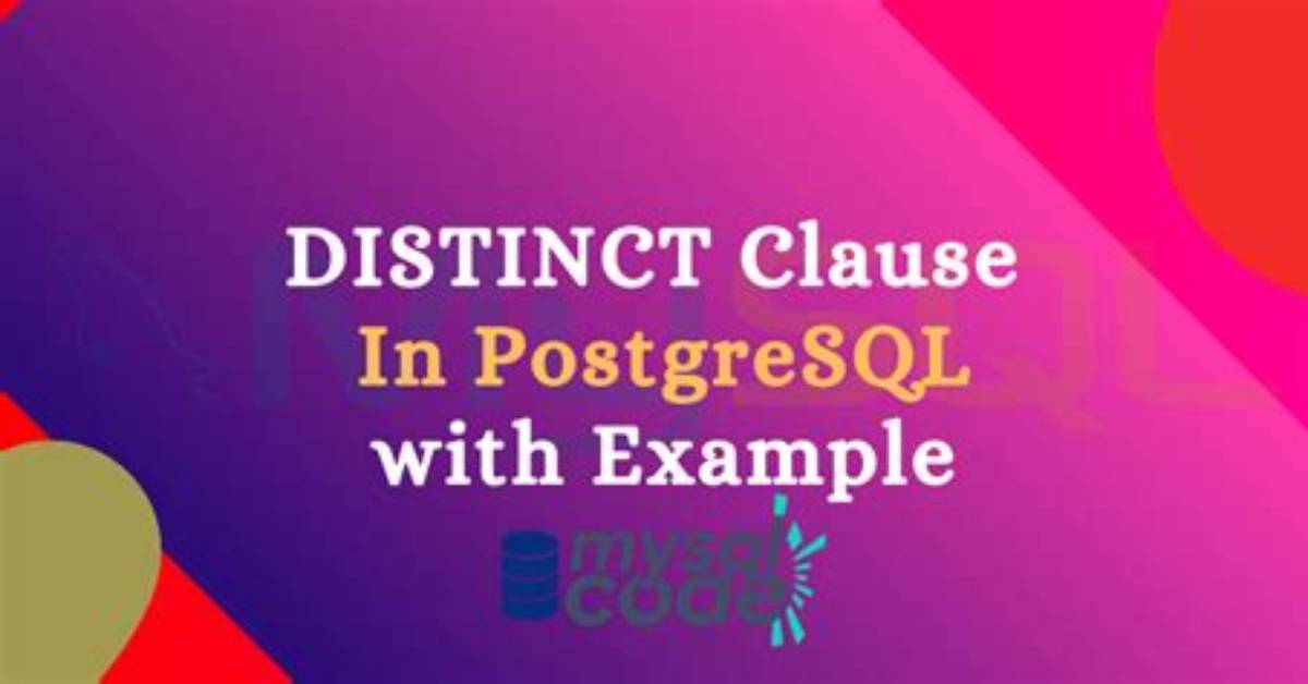 Distinct Clause with Where