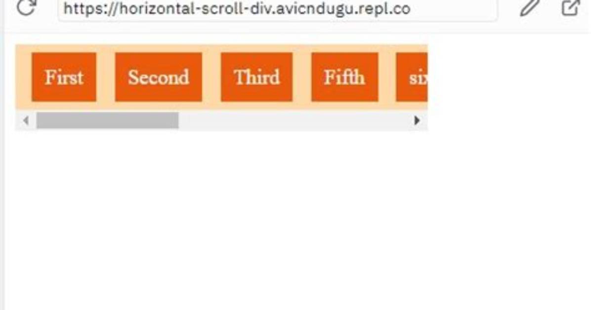 Div with Horizontal Scrolling Only