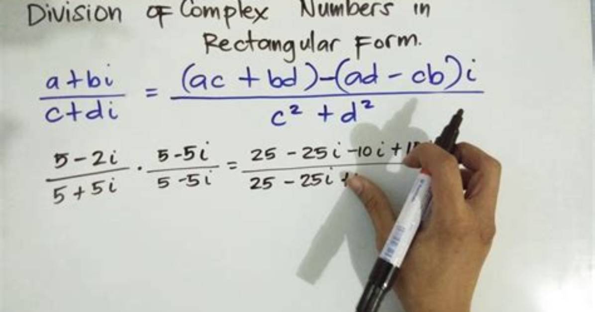 Divide Complex Numbers in Rectangular Form