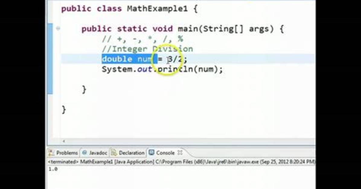 Division of Integers in Java [Duplicate]