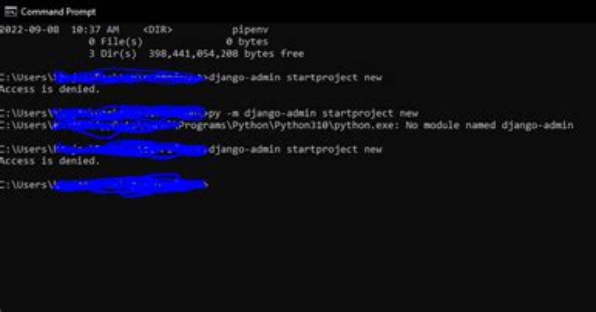 Django-Admin. Py Startproject Is Not Working
