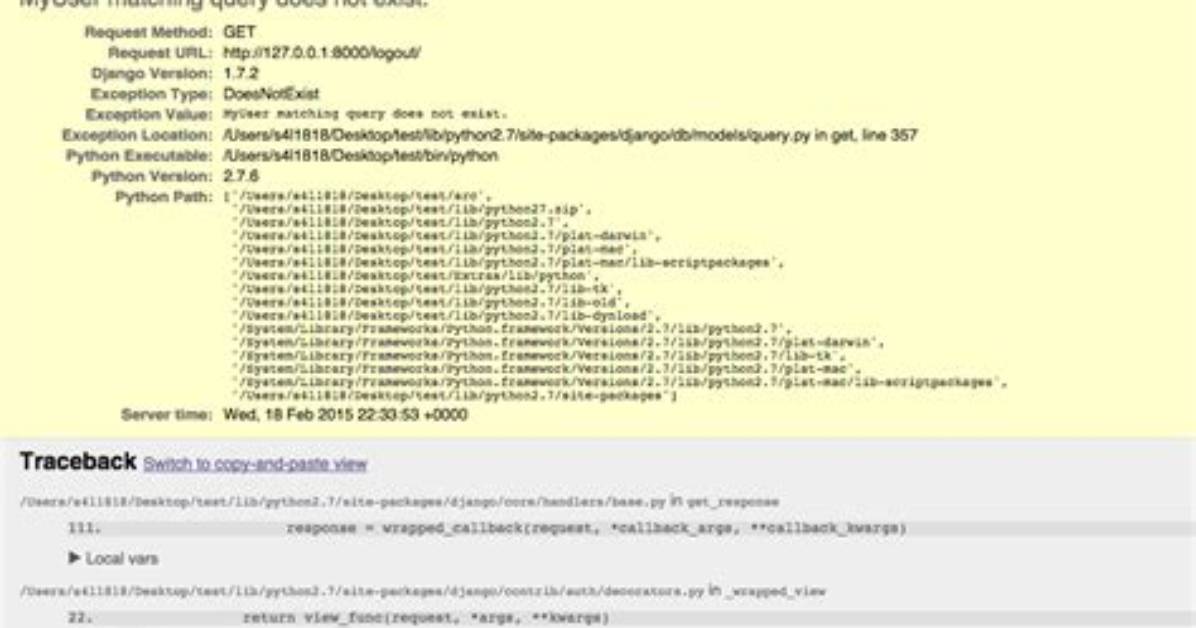 Django Error - Matching Query Does Not Exist