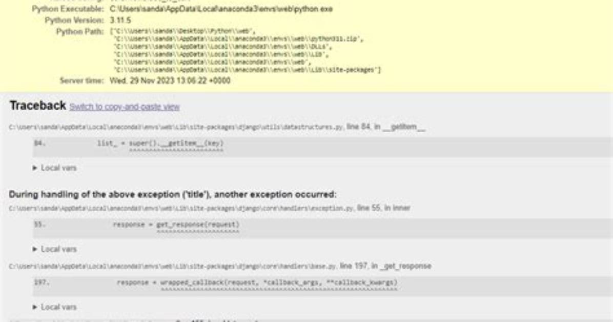 Django Multivaluedictkeyerror Error, How Do I Deal with It