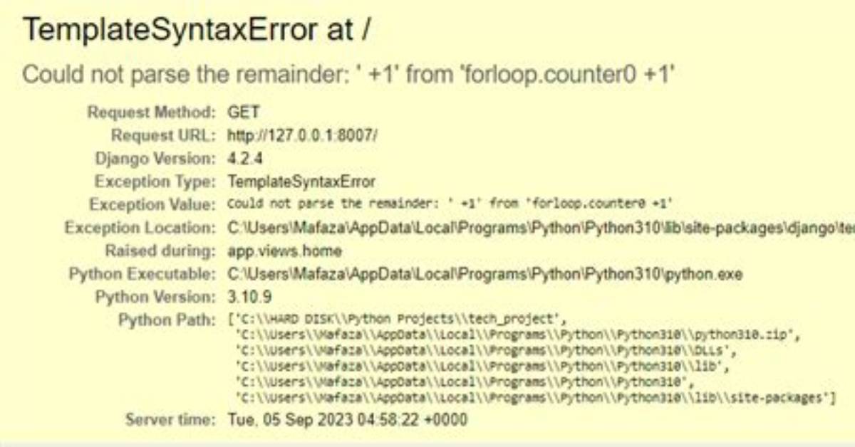 Django: Templatesyntaxerror: Could Not Parse the Remainder