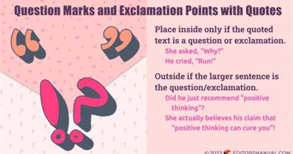 Do Exclamation Points Go Inside Quotes?
