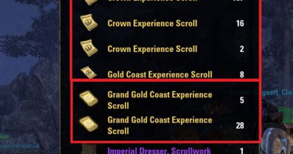 Do Experience Scrolls Stack Eso?