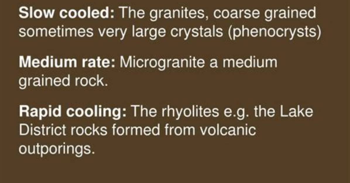 Do Felsic Rocks Cool Quickly?