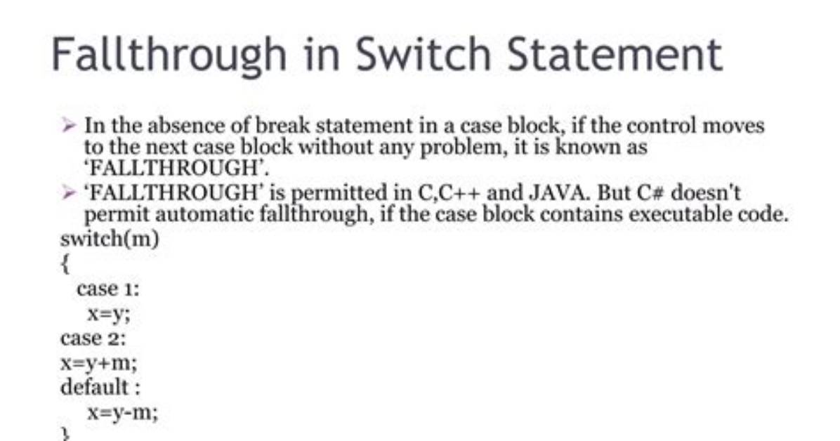 Do Go Switch/Cases Fallthrough or Not?