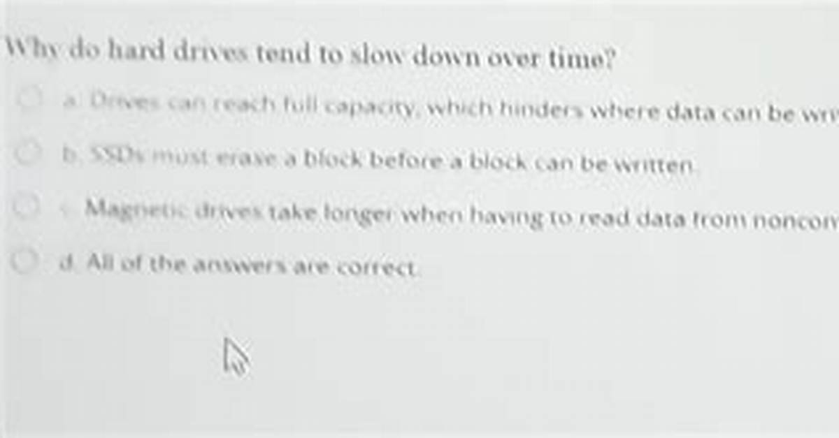Do Hard Drives Slow Down When Full?