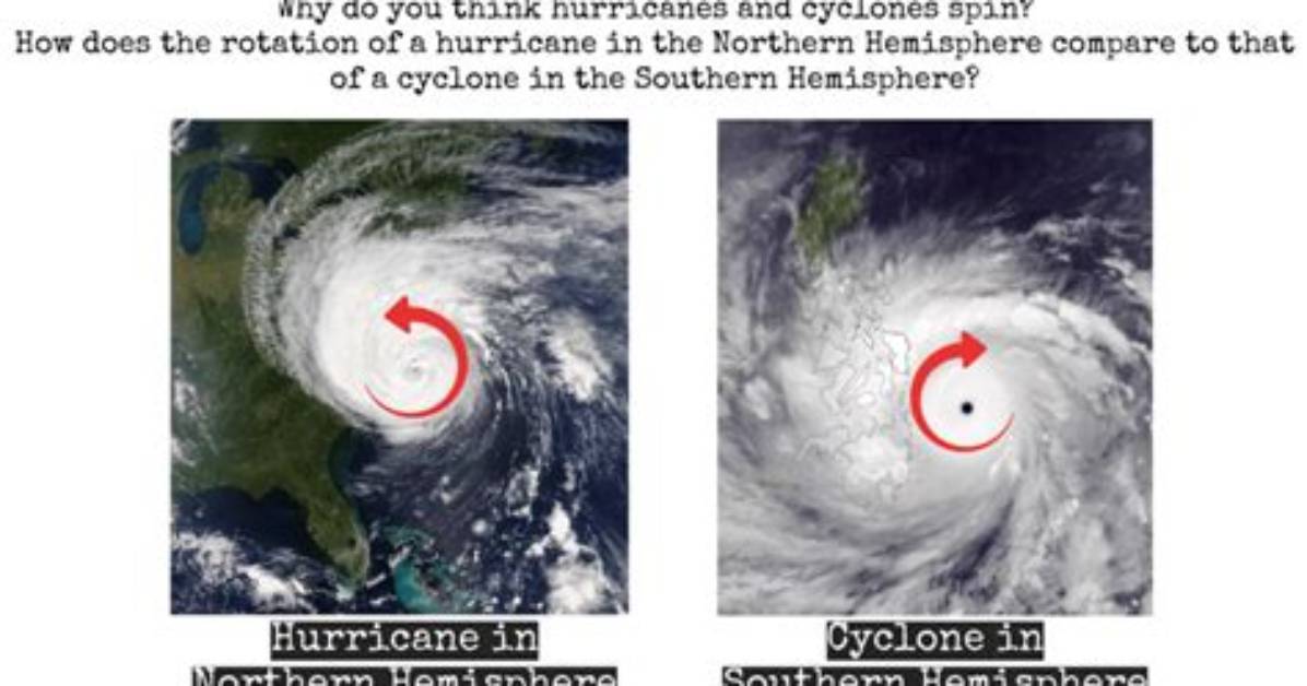 Do Hurricanes Spin Clockwise?