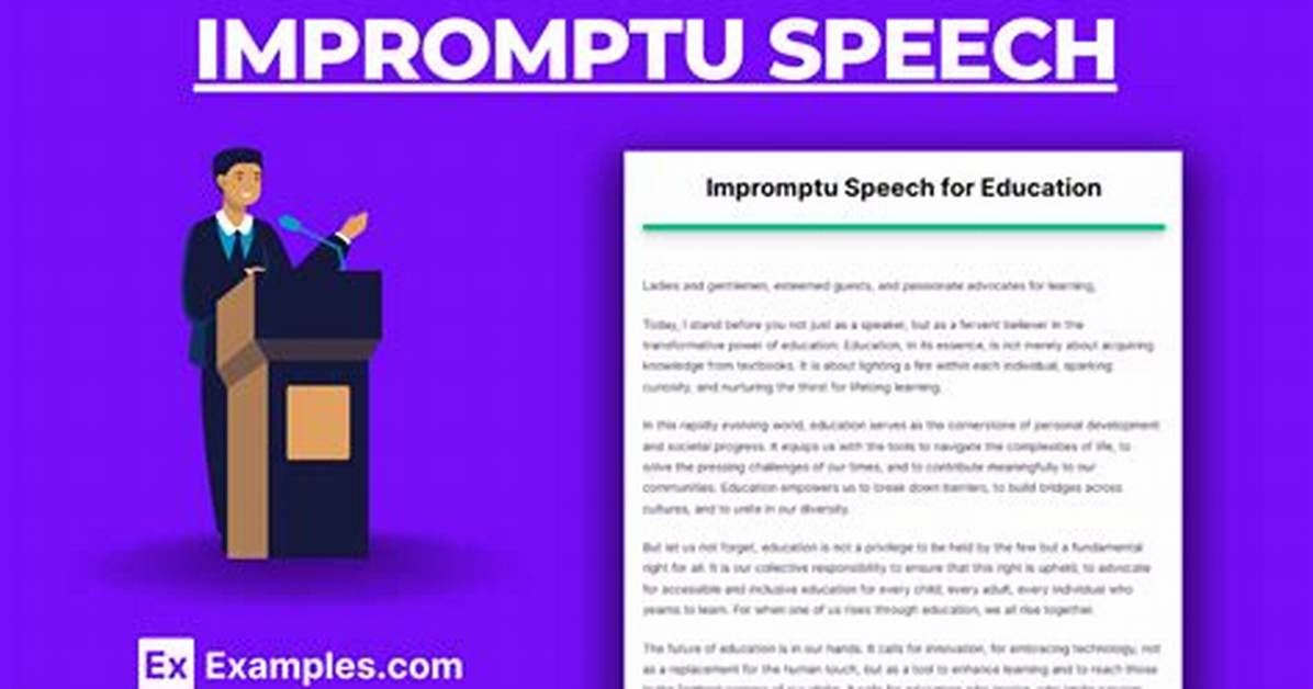 Do Impromptu Speeches Require Research?