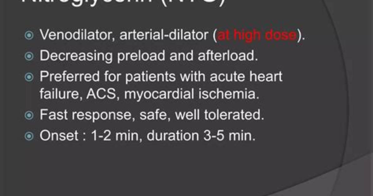 Do Nitroglycerin Lower Blood Pressure?