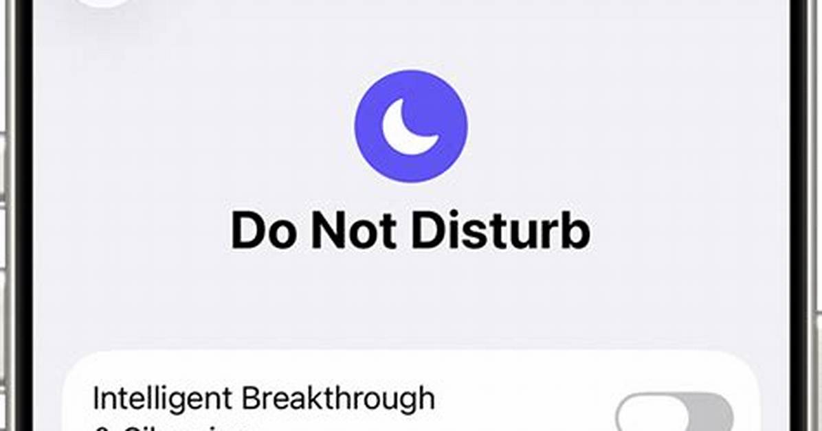 Do Not Disturb Mode iOS?