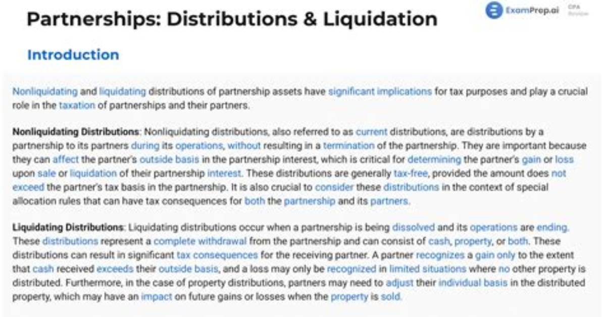 Do Partnerships Have Distributions