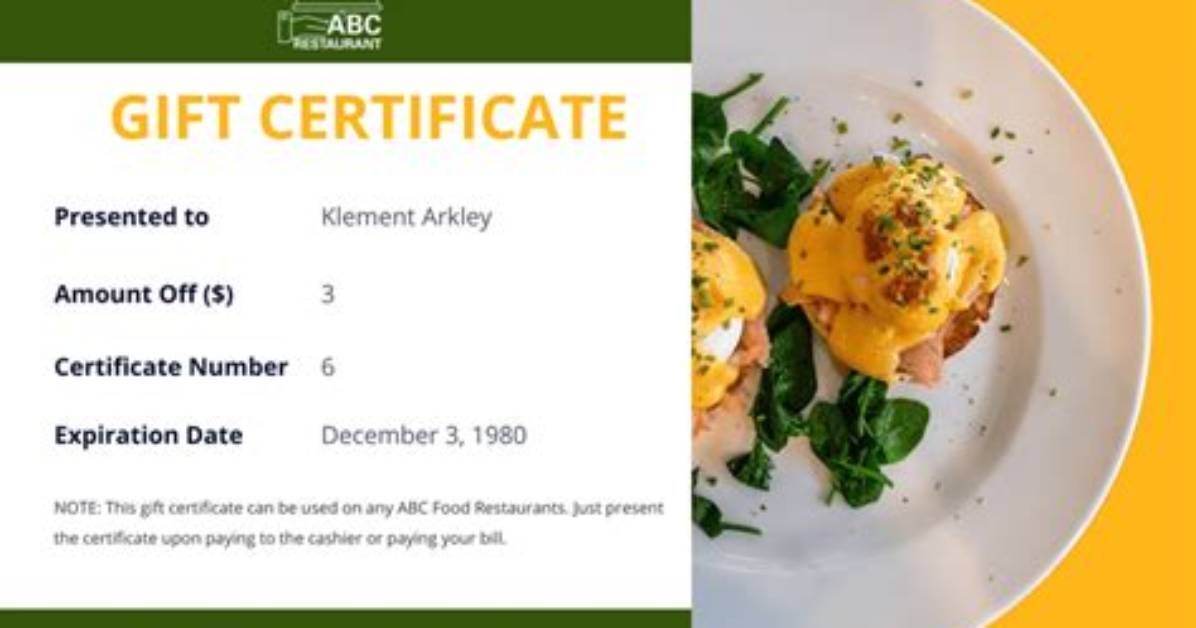 Do Restaurant Com Certificates Expire