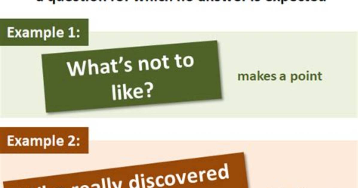 Do Rhetorical Questions Require Question Marks?