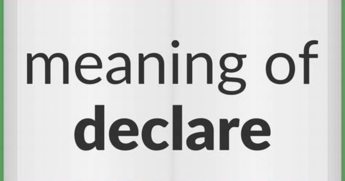 Do Solemnly Declare Meaning?