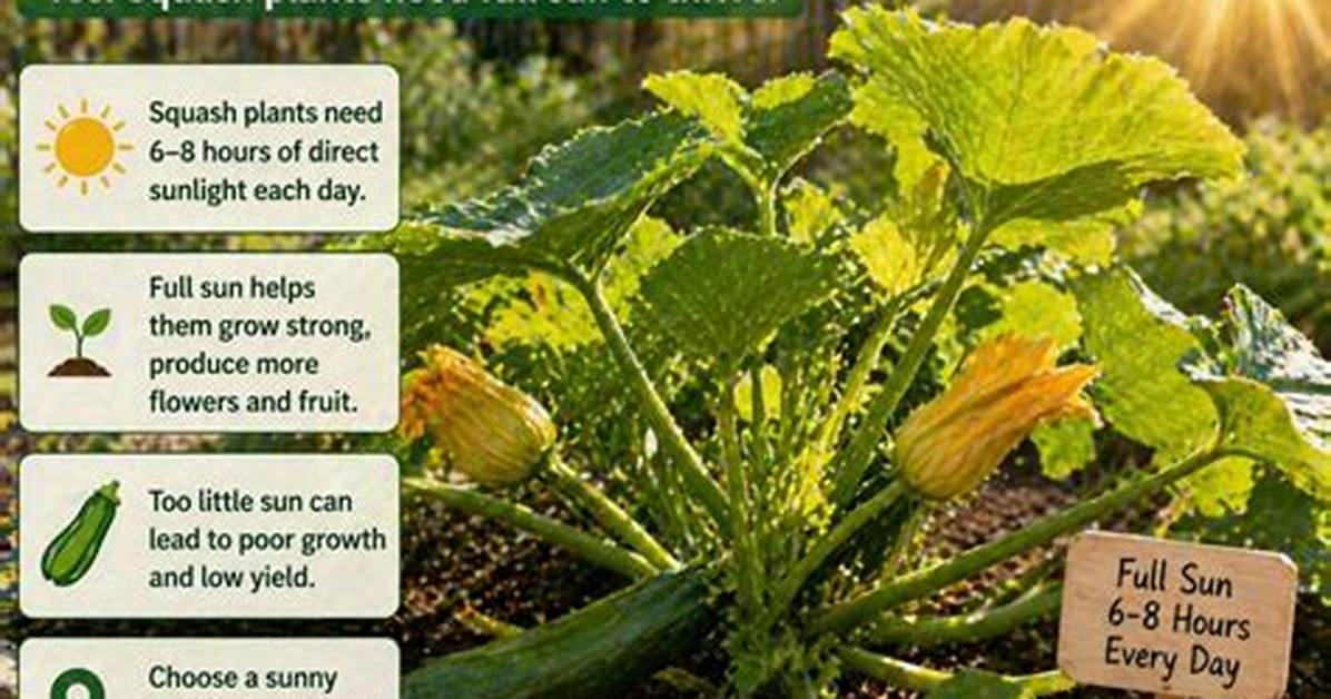 Do Squash Plants Need Full Sun?