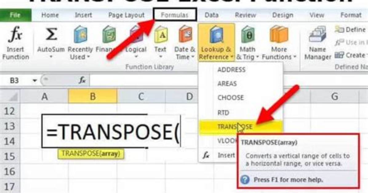 Do Transpose in Excel?
