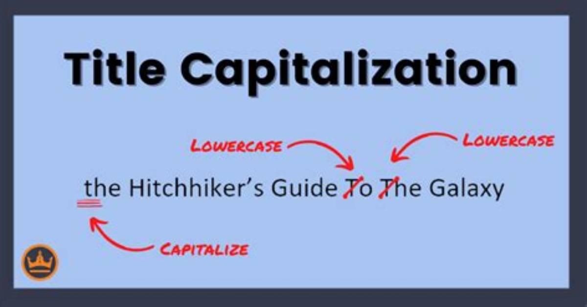 Do You Capitalize Chapter Titles