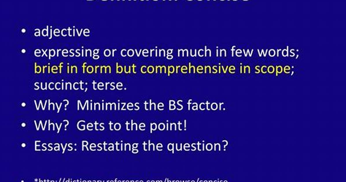 Do You Have a Concise Definition?