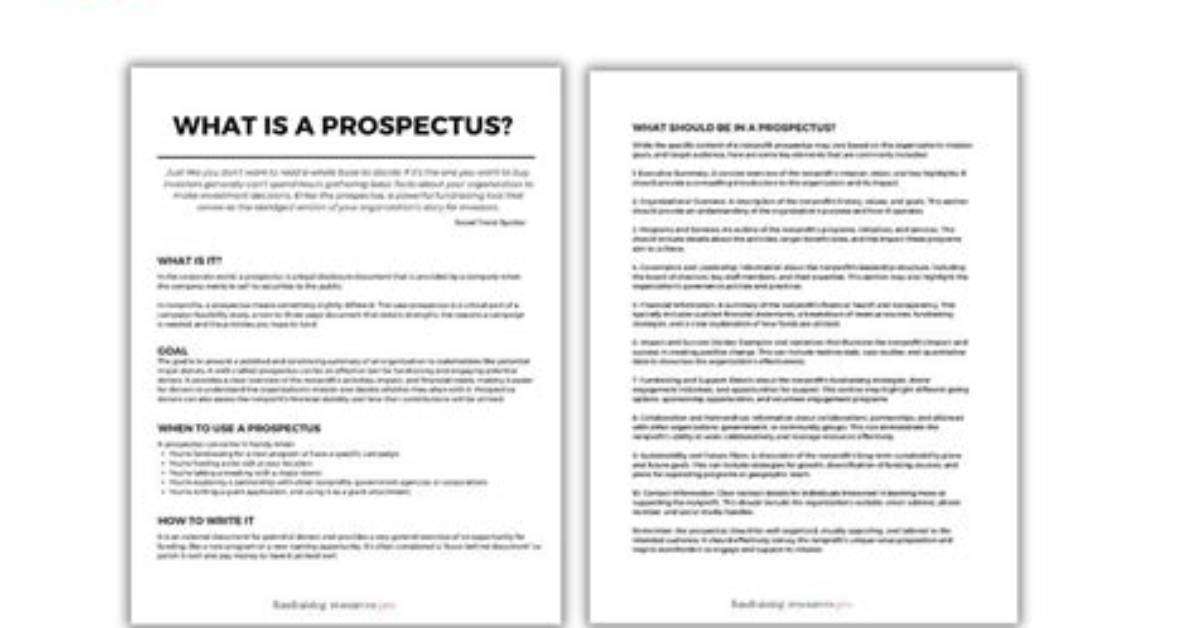 Do You Need Prospectus?