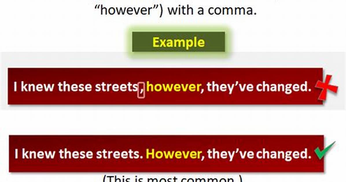 Do You Use a Semicolon Before However?