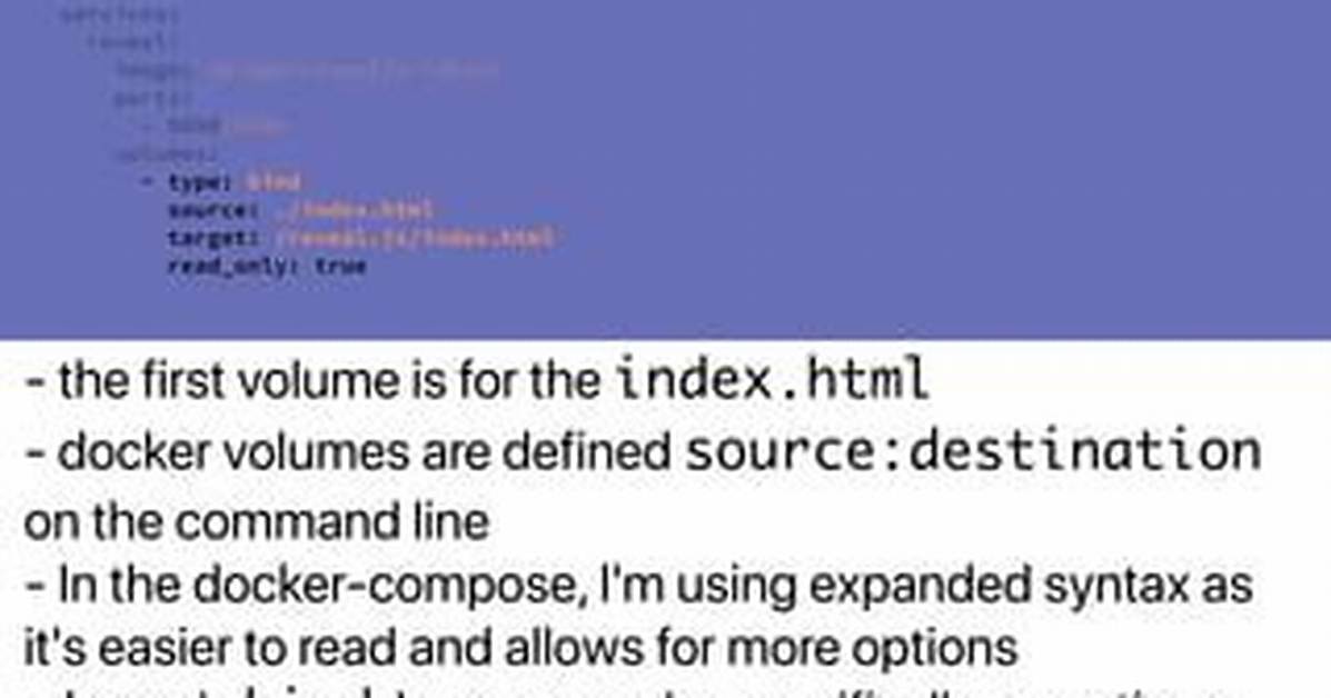 Docker Container, Custom Index. Html on Startup