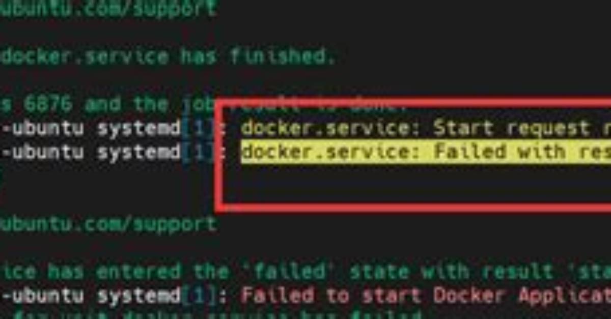 Docker. Service: Failed to Start and Not Found