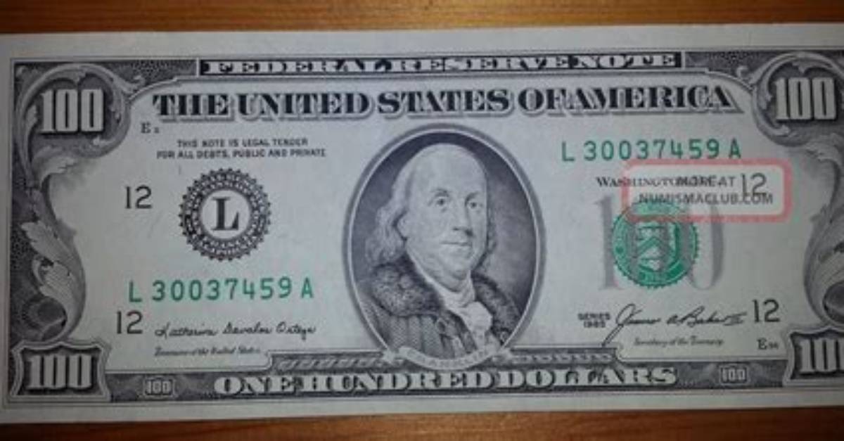Does 1985 Hundred Dollar Bill Have Security Strip