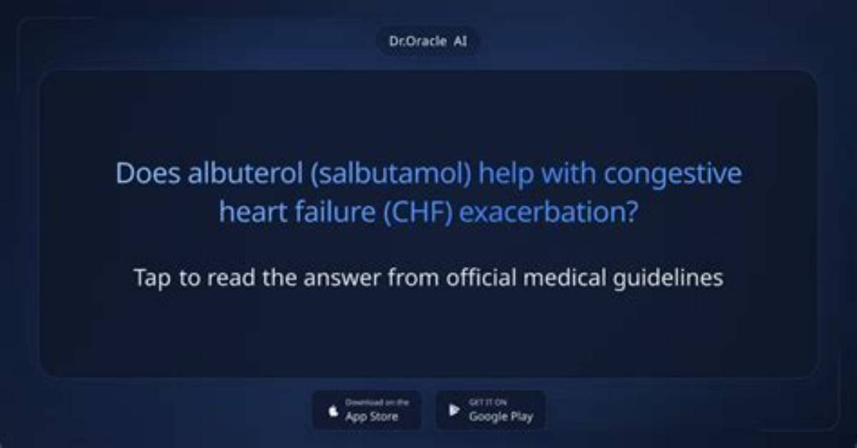Does Albuterol Help Congestive Heart Failure?