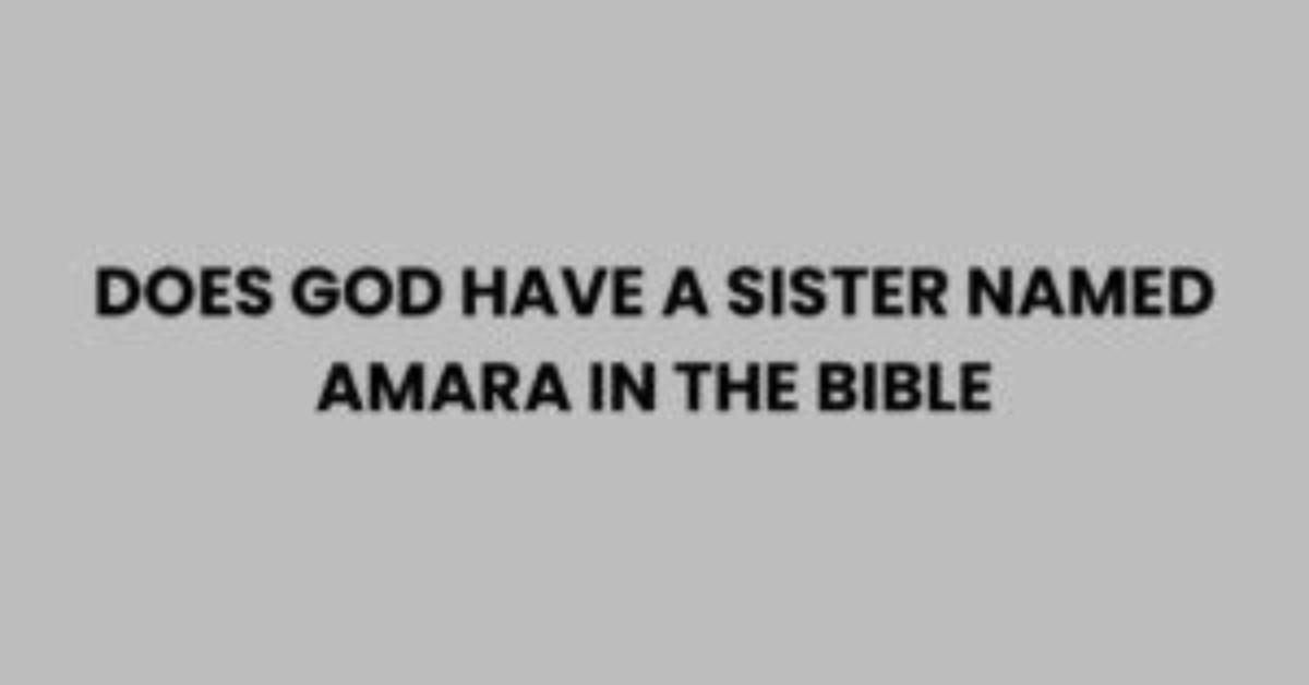 Does Amara Kill God?