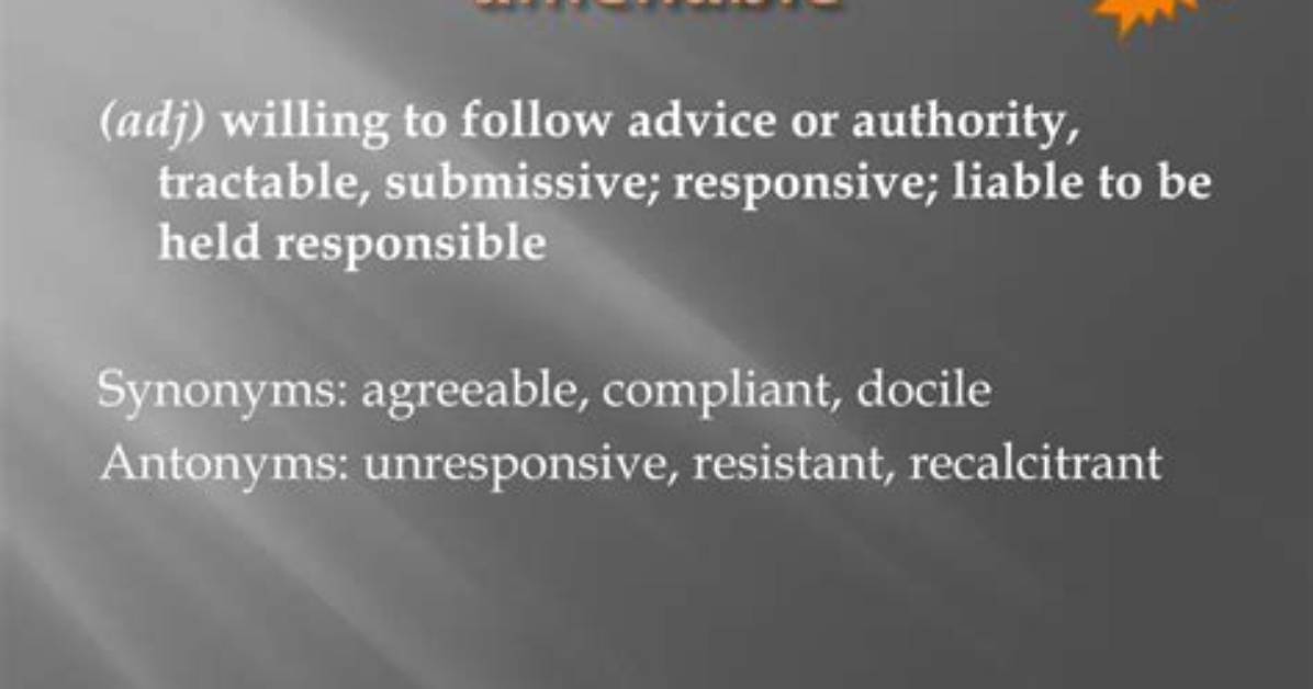 Does Amenable Mean Agreeable?