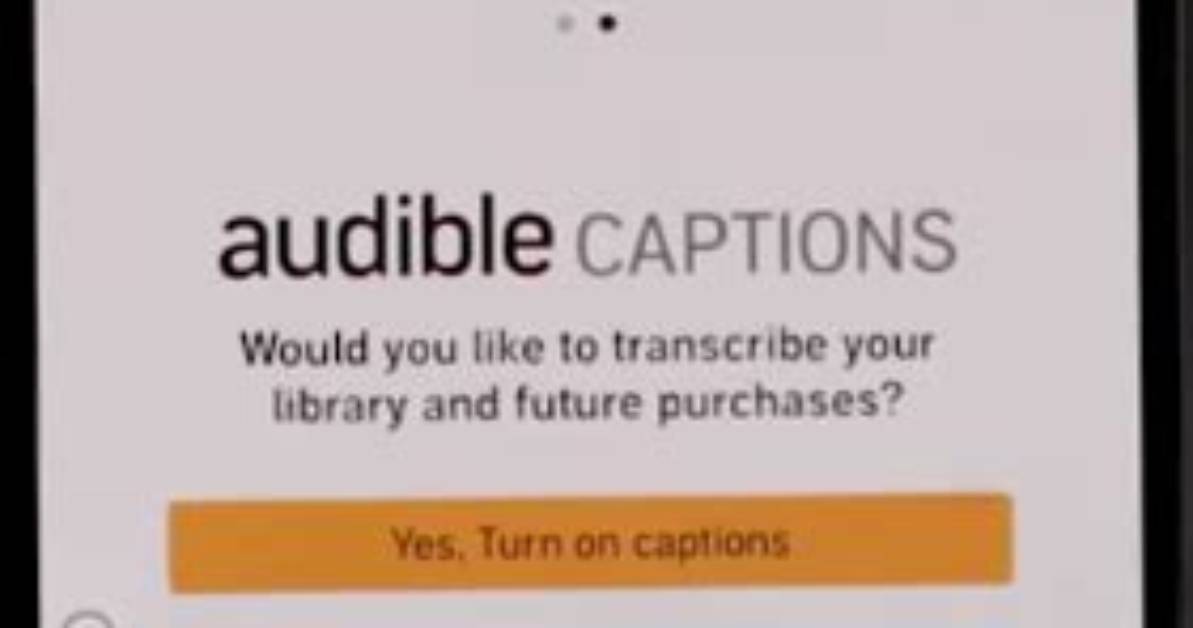 Does Audible Have Captions?