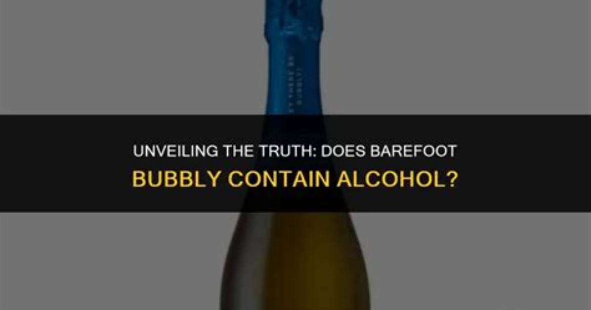 Does Barefoot Have Alcohol